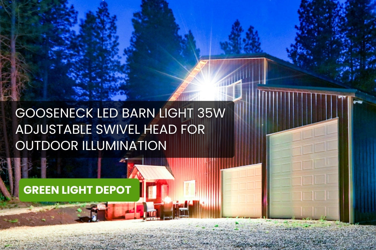 Gooseneck LED Barn Light 35W – Adjustable Swivel Head for Outdoor Illumination