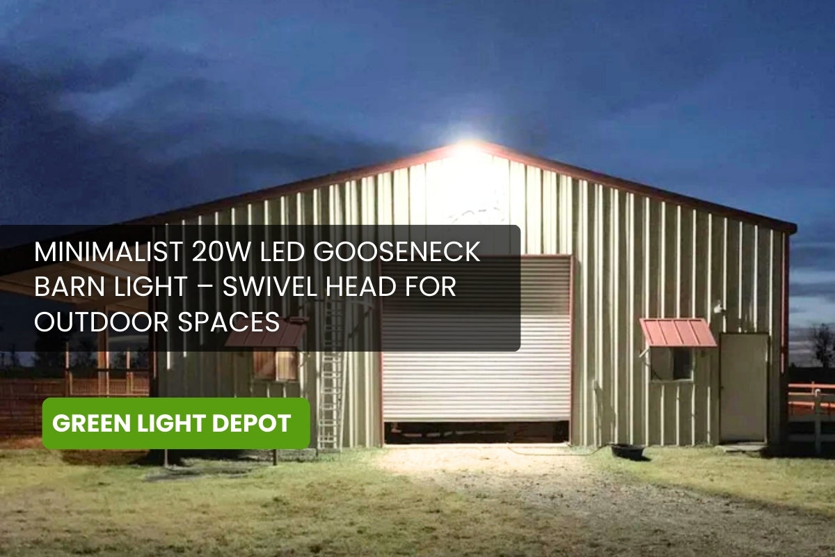 Minimalist 20W LED Gooseneck Barn Light – Swivel Head for Outdoor Spaces