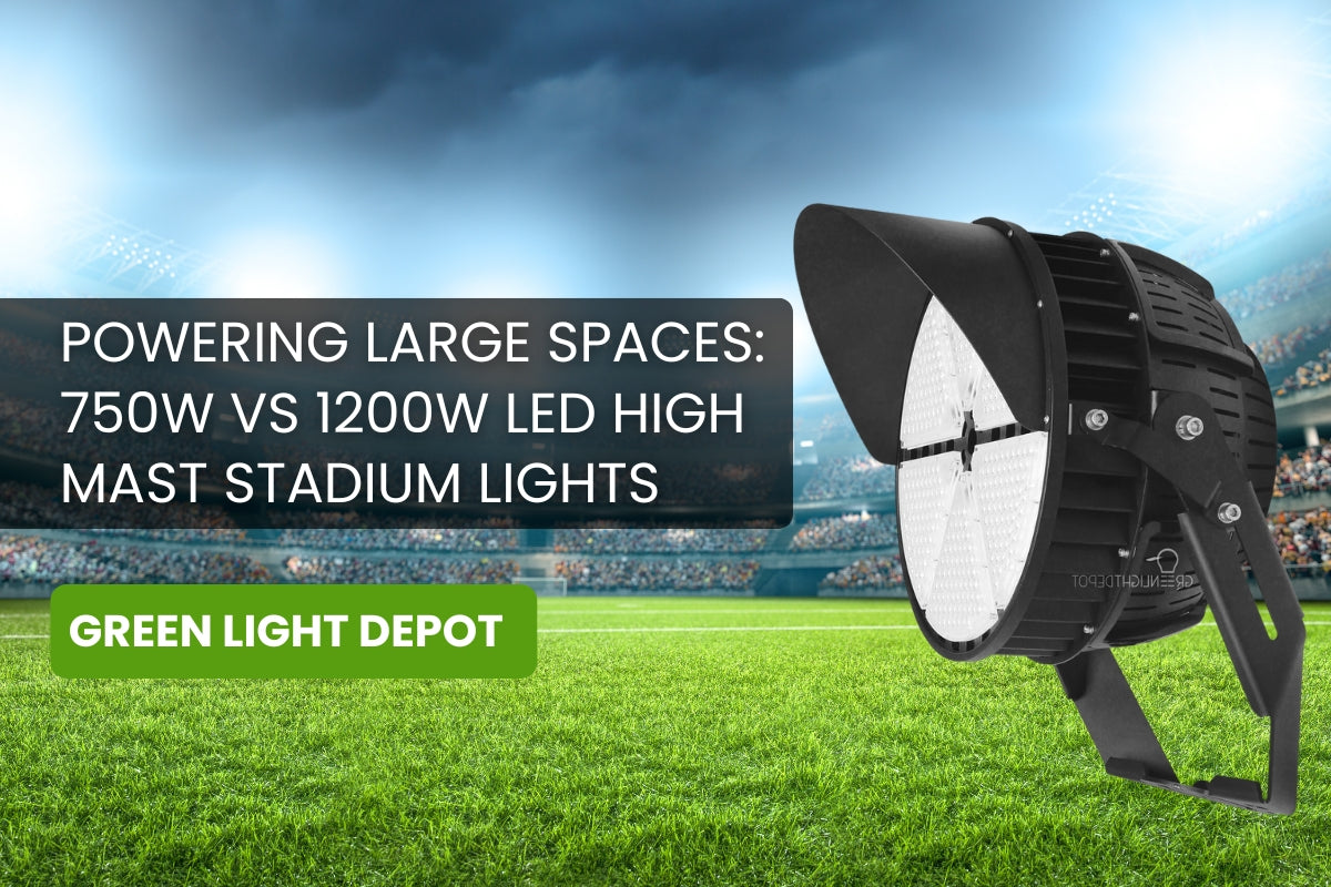 Powering Large Spaces: 750W vs 1200w LED High Mast Stadium Lights