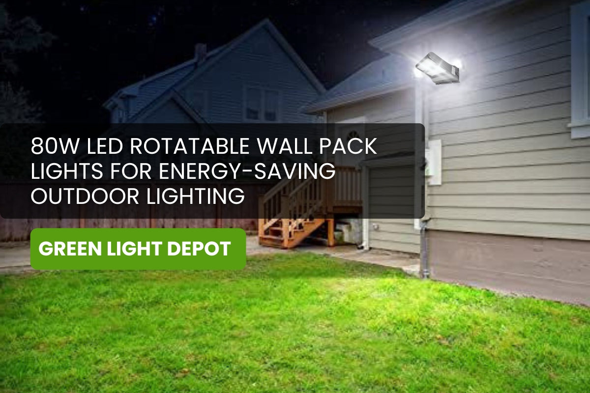 Long-Lasting 80W LED Rotatable Wall Pack Lights for Energy-Saving Outdoor Lighting