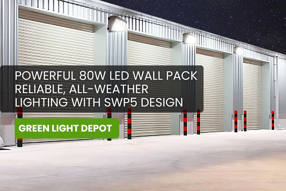 Powerful 80W LED Wall Pack – Reliable, All-Weather Lighting with SWP5 Design