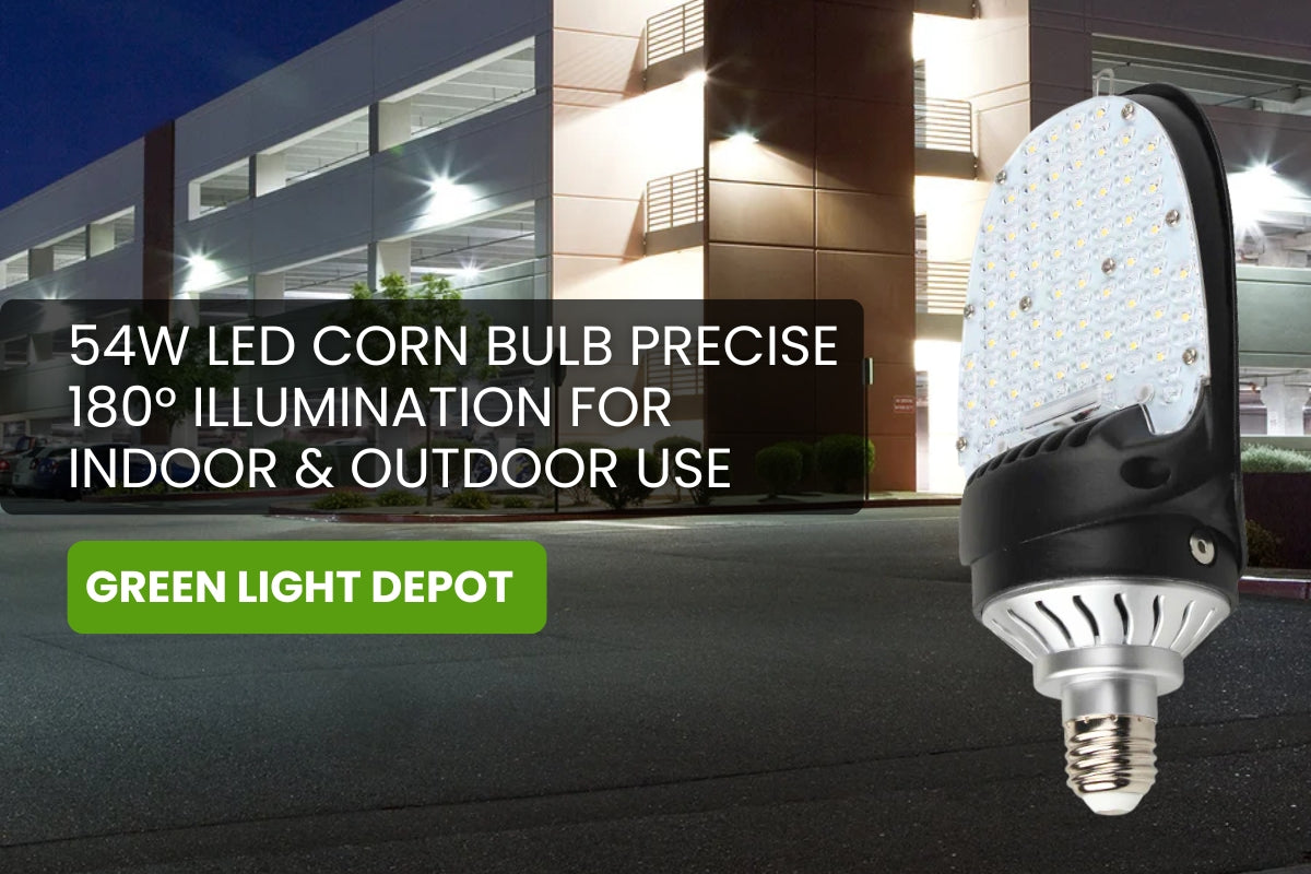 High-Performance 54W LED Corn Bulb – Precise 180° Illumination for Indoor & Outdoor Use