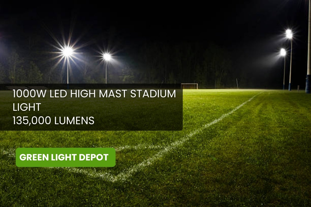 1000W LED High Mast Stadium Light - 135,000 Lumens