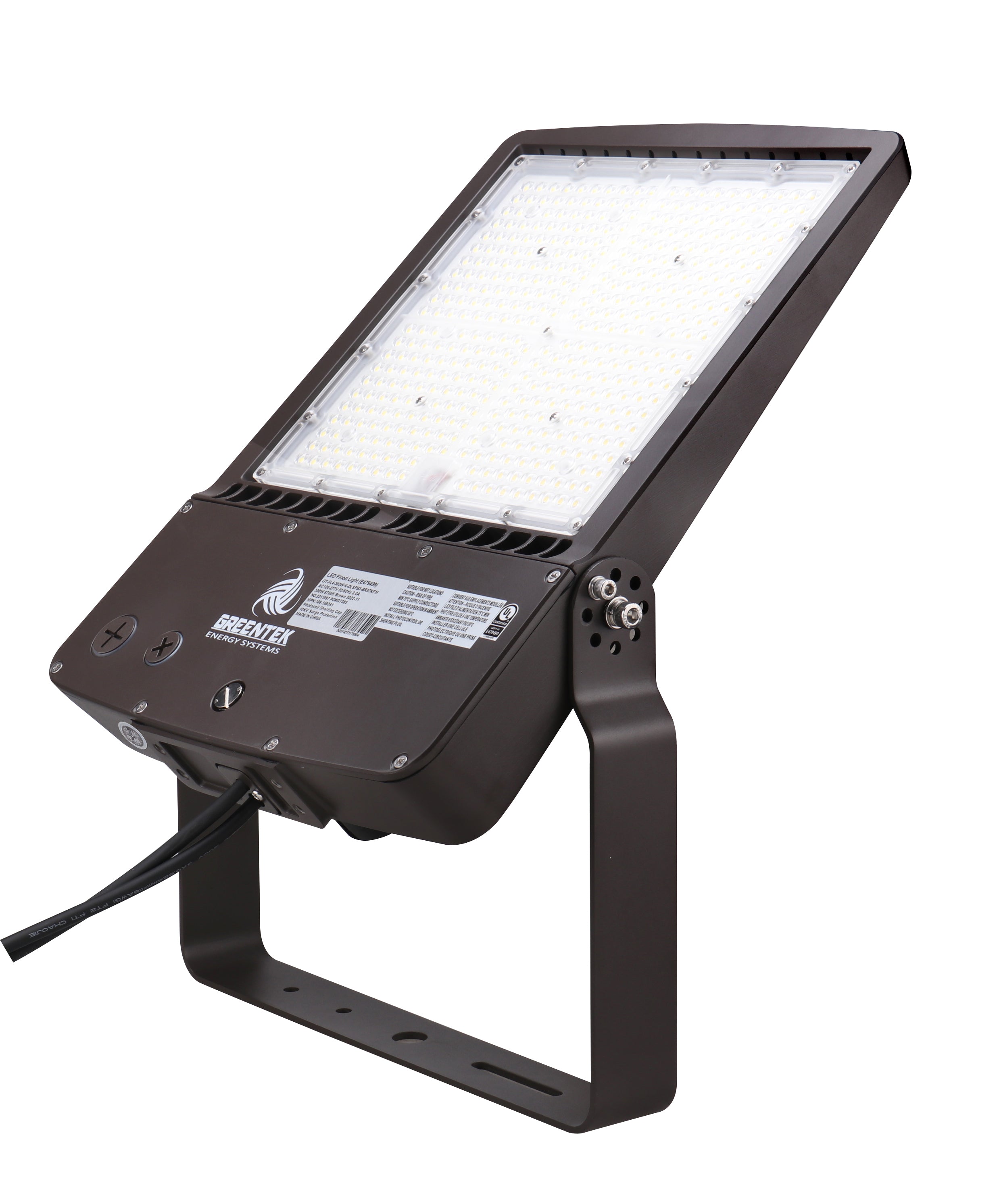 LED Flood Light - FL4 - 300W - 43000 LM - Built-in DC Photocell - Flood Mount - DLC 5.1 Premium