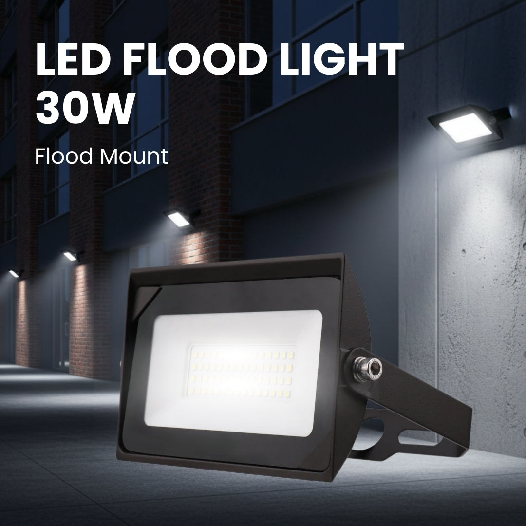 LED Flood Light - 30W - 3450LM - Flood Mount - (UL)
