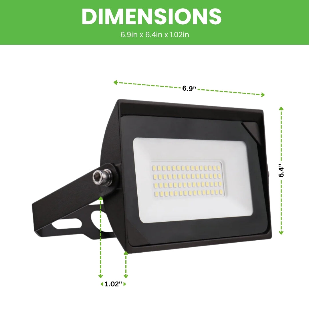 LED Flood Light - 30W - 3450LM - Flood Mount - (UL)