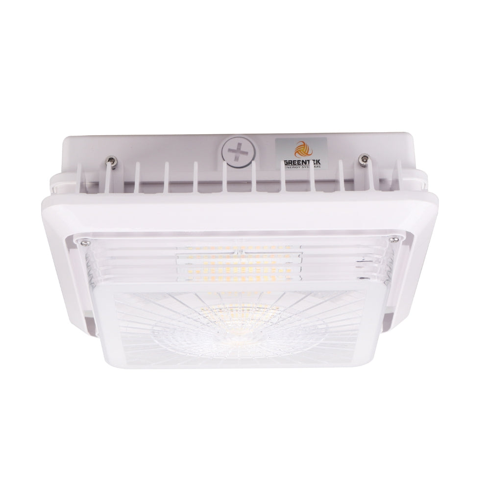 LED Canopy Light - 55W Outdoor Parking Garage Light - CCT Tunable (3000/4000/5000K) - White - (UL+DLC Listed)