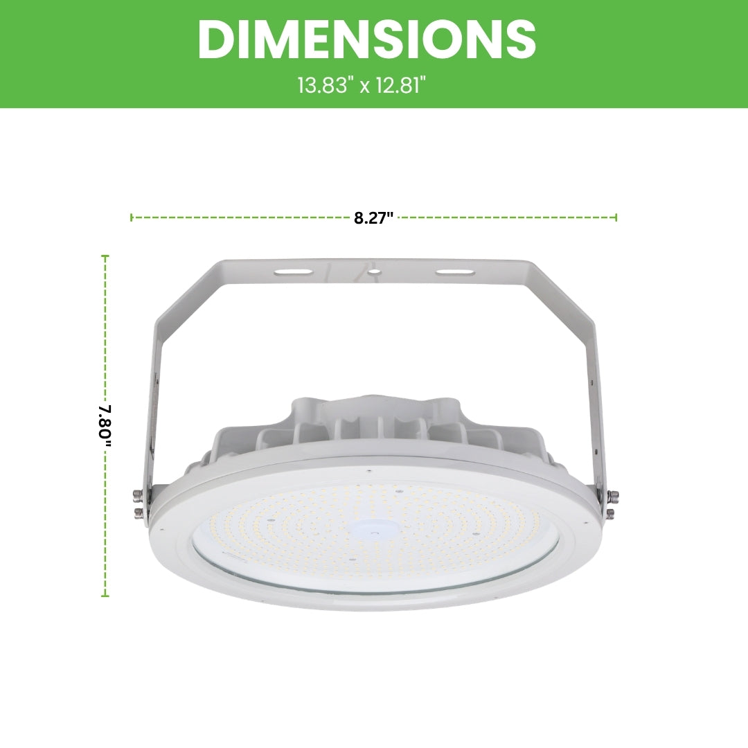 60W LED Explosion Proof Light – 5000K – AC100-277V – Clear Striped Glass Globe – Industrial Hazardous Location Fixture