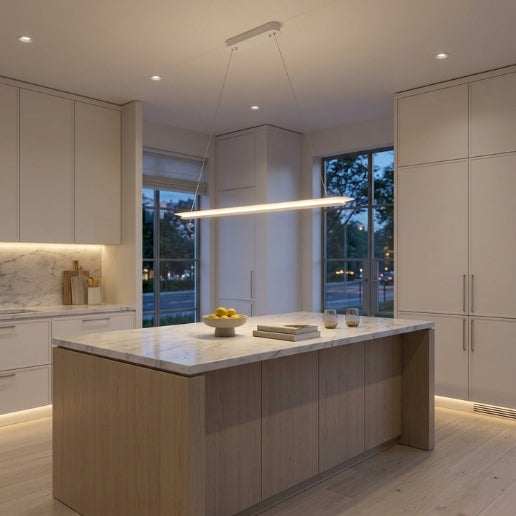 Modern LED Linear Suspension Chandelier Light 70W Acrylic Pendant Fixture