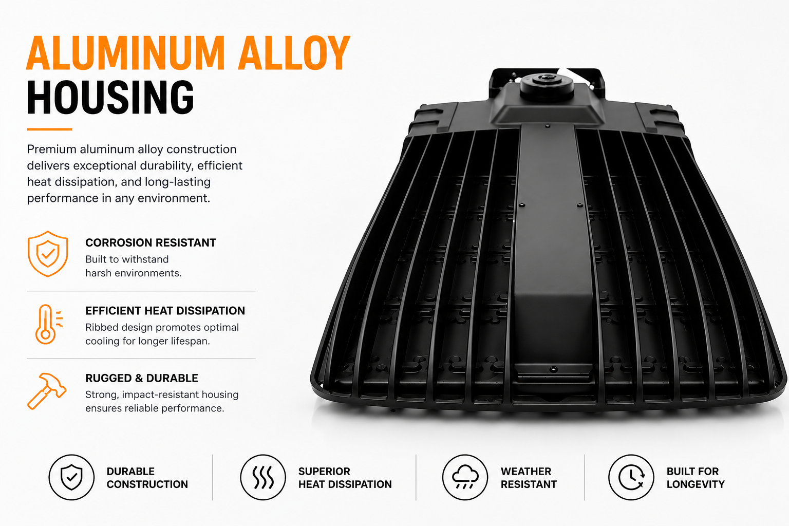 240W LED Street Light | Slip Fitter Mount | Outdoor Parking Lot & Roadway Light | UL Listed