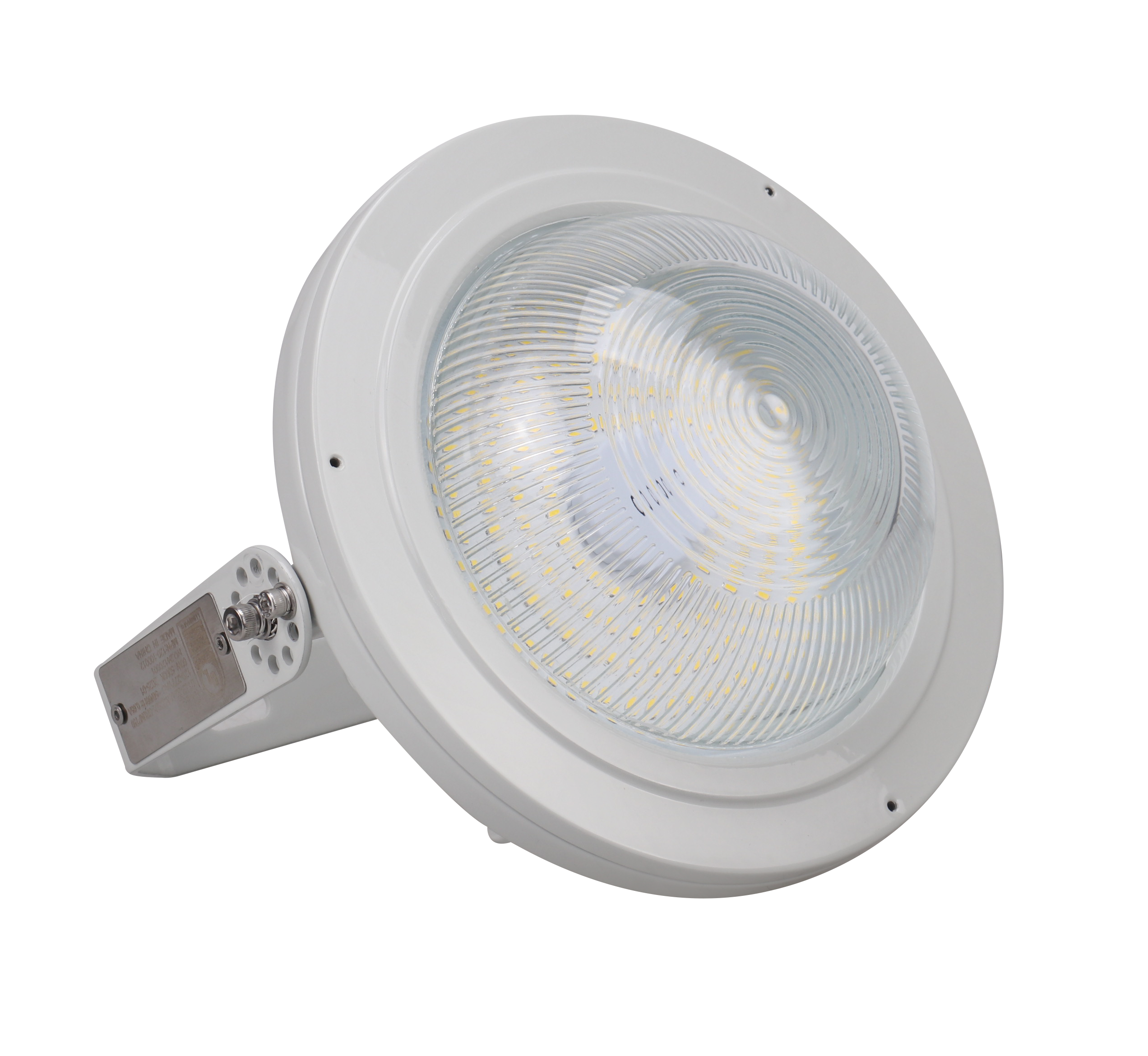 60W LED Explosion Proof Light – 5000K – AC100-277V – Clear Striped Glass Globe – Industrial Hazardous Location Fixture