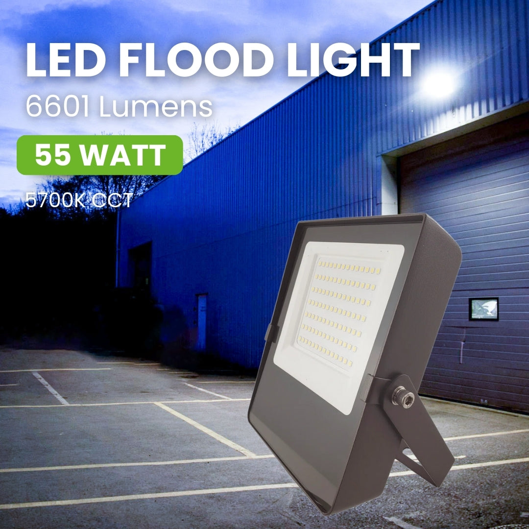 LED Flood Light - FL3 - 55W - 6601lm - Flood Mount - (UL+DLC 5.1 Premium)