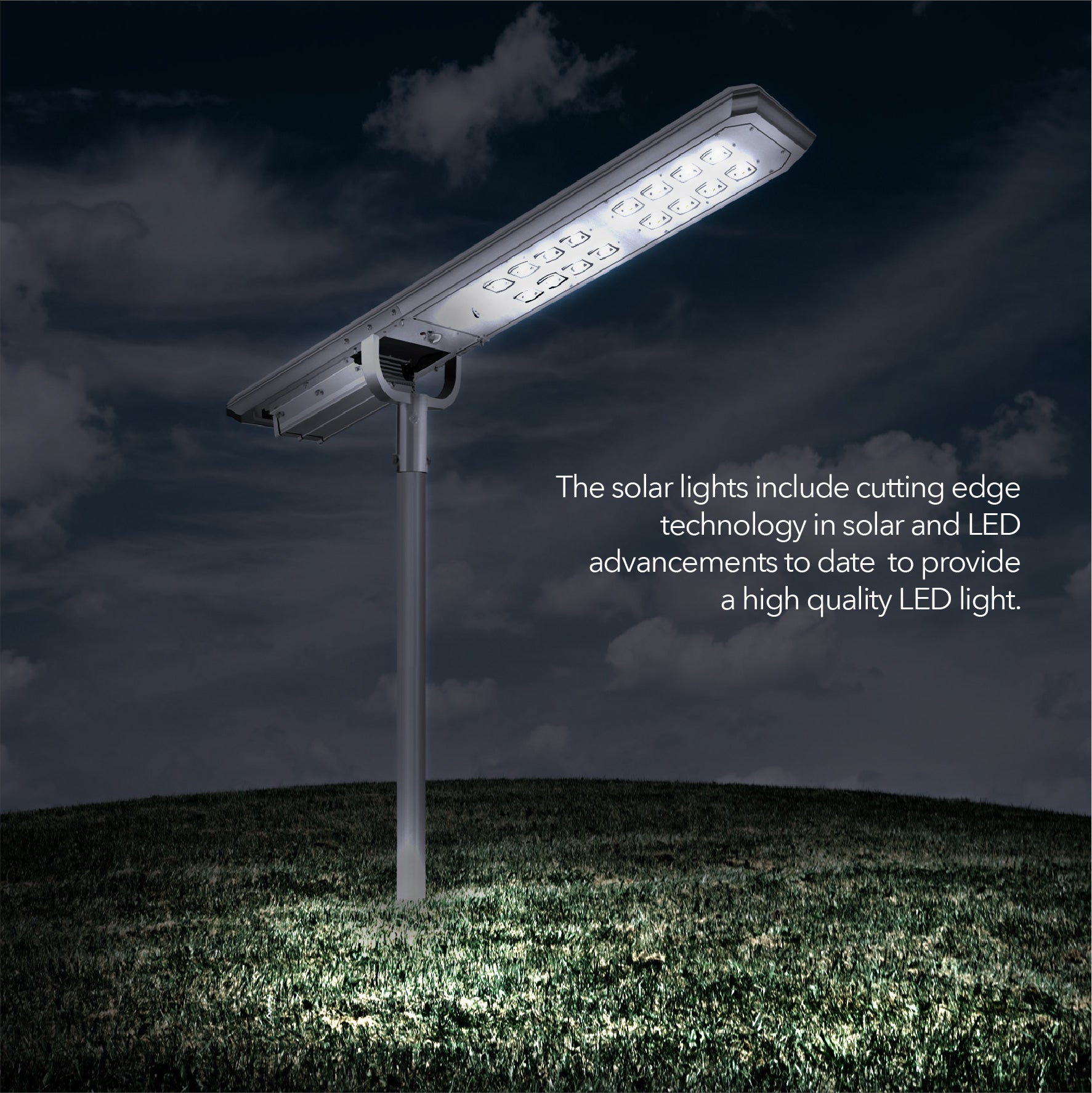 100W Solar LED Street Light 4000K – 10,000 Lumens All-in-One Outdoor Area & Pathway Light, IP65 Waterproof