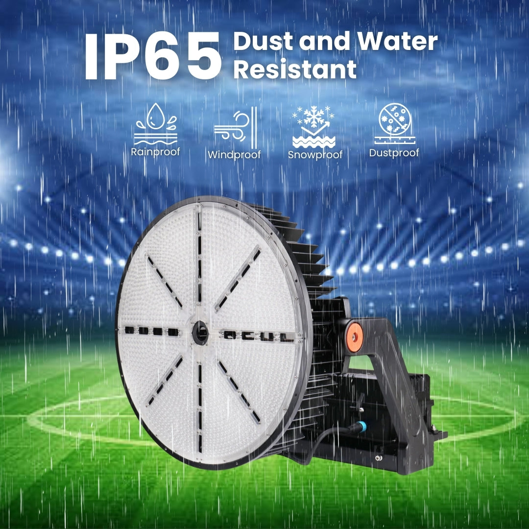 1200W High Mast Stadium & Arena Light - Wattage Adjustable – 171,600 Lumens LED Sports Flood Light Fixture for Stadiums, Arenas & Sports Fields – UL & DLC 5.1 Premium – 5 Year Warranty