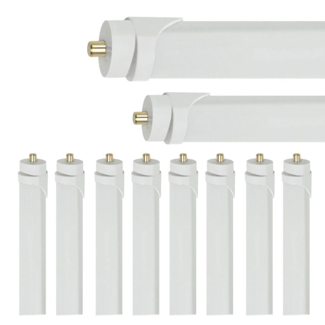 8ft 40W LED Linear Tube Light - FA8 Socket Ballast Bypass – Frosted – 10 or 20 Pack –V2 ( ETL & DLC 5.1 )