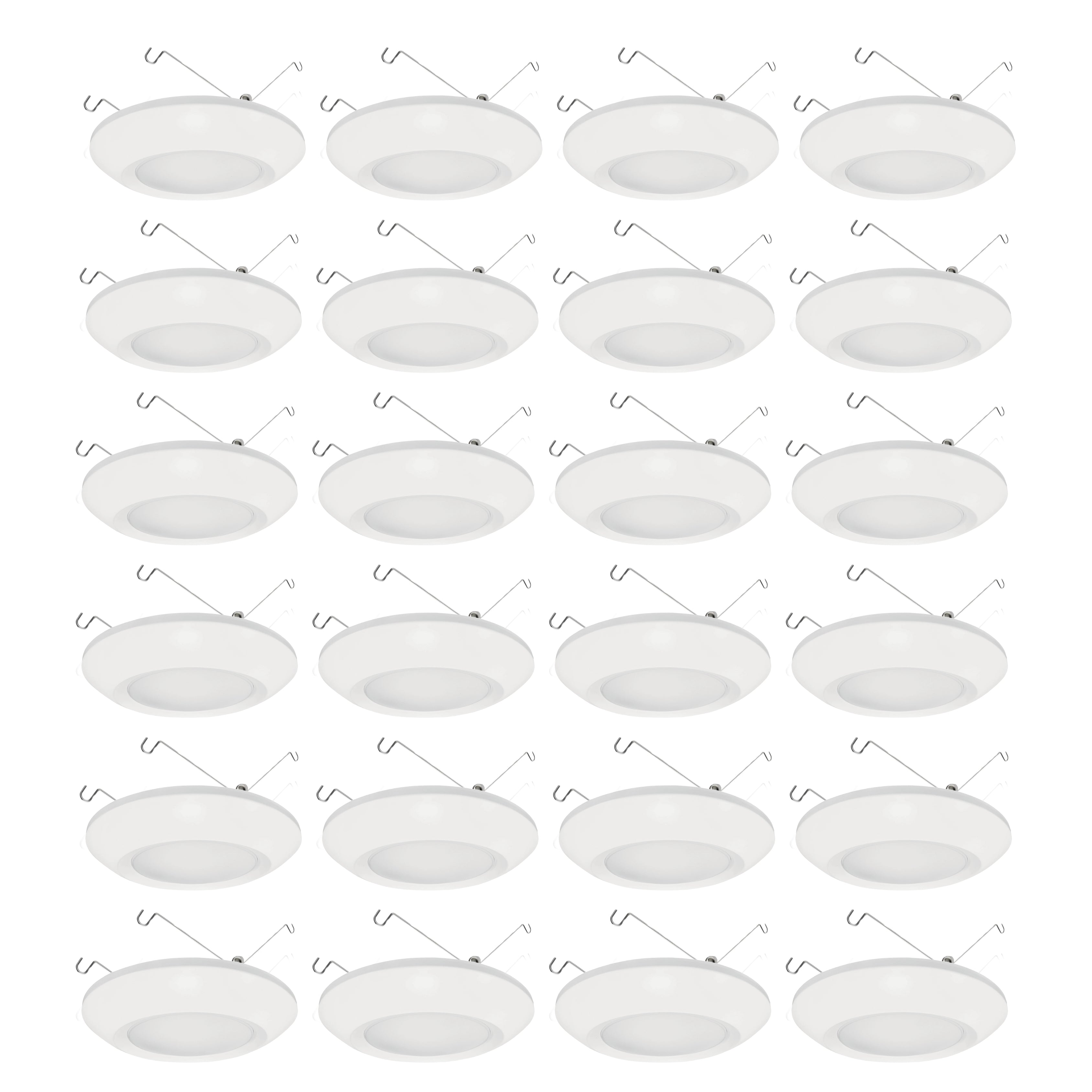LED 6" Disk Light - 15W - 1100 LM - 24 Pack - Selectable 5 CCTs - Triac Dimming - ETL & ES