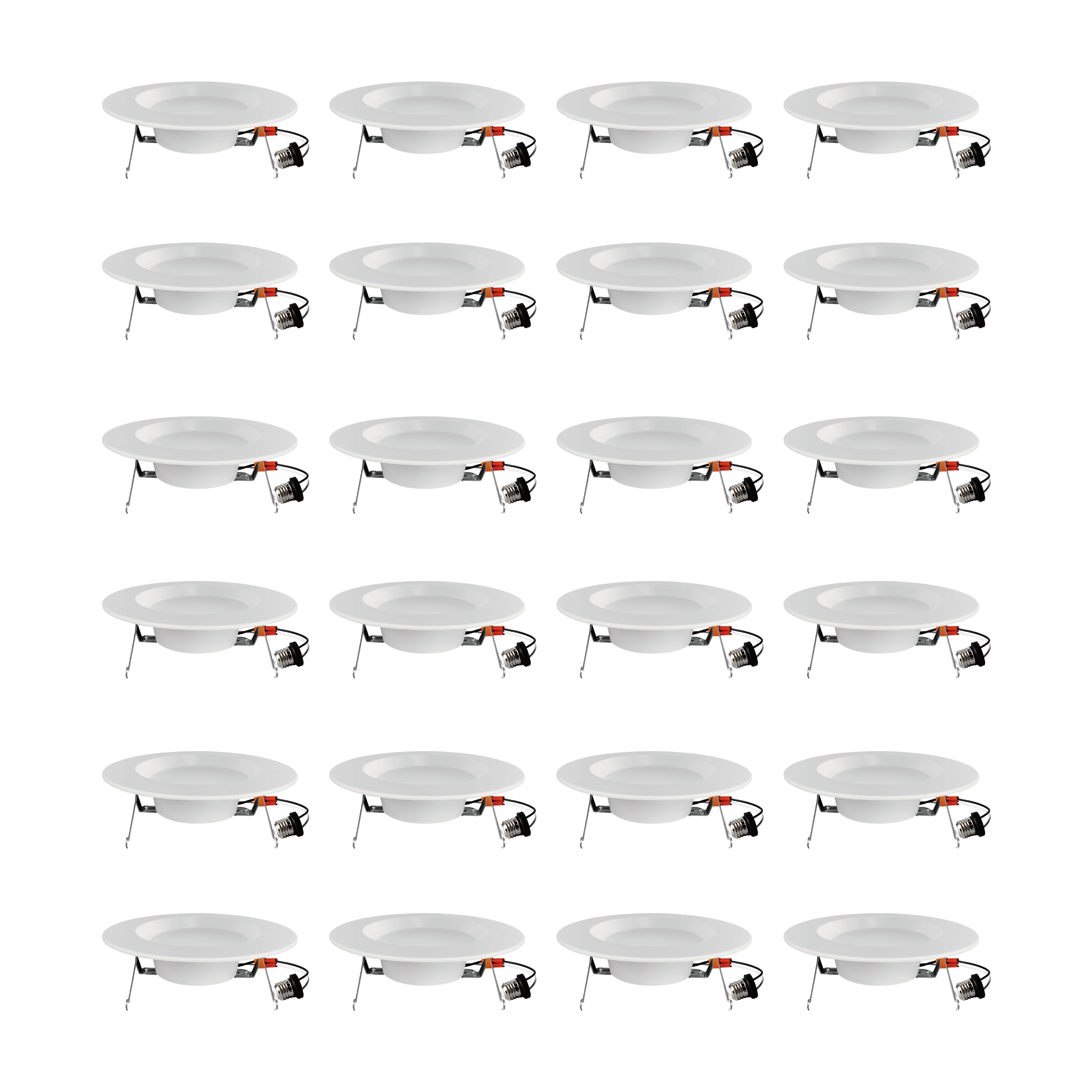 LED Recessed Downlight - 6 inch - 15W - 24 Pack - Selectable 5 CCTs - Triac Dimming - ETL & ES