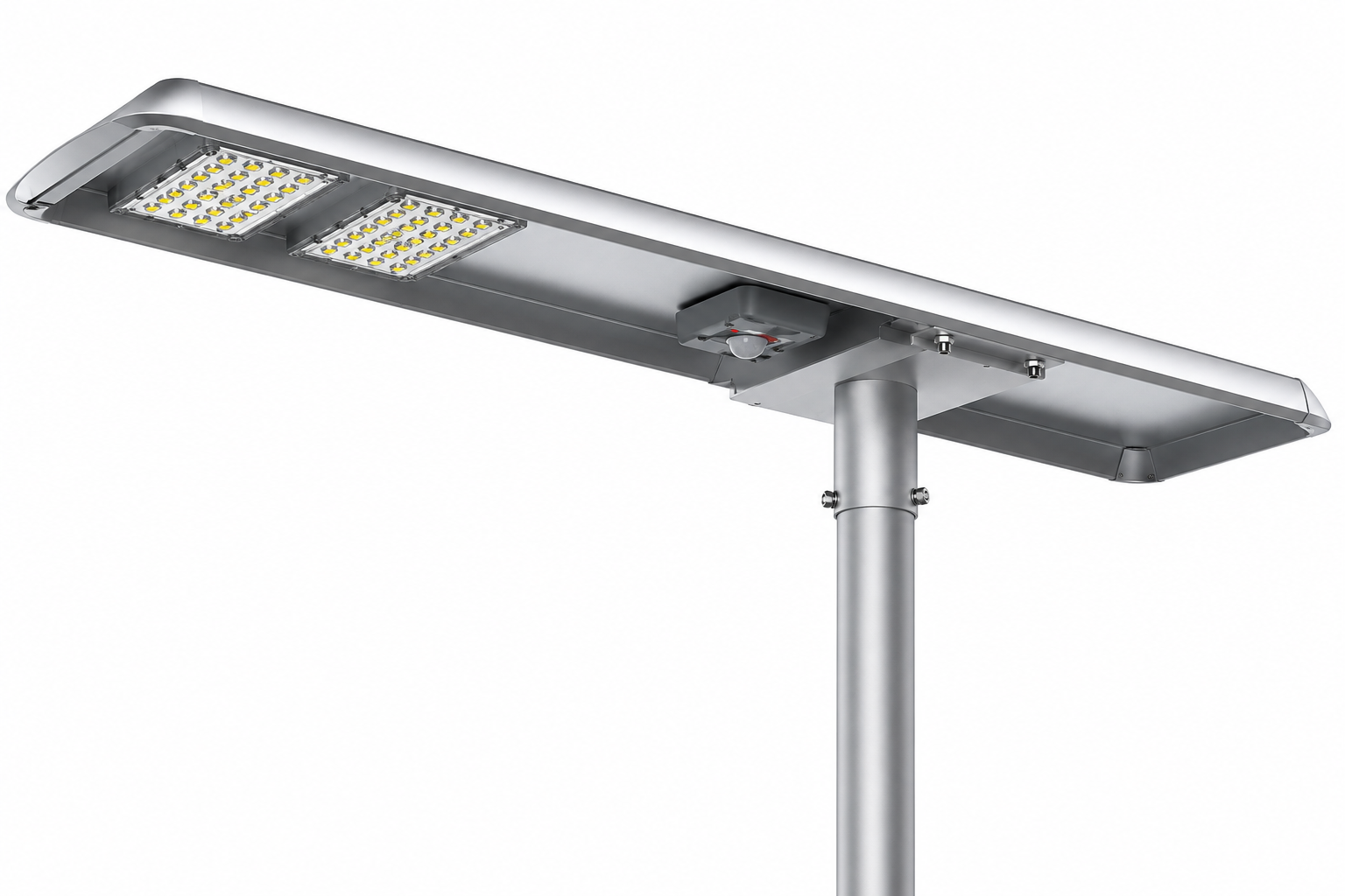 80W Raptor Solar LED Street Light -9600 Lumens - 5700K IP65 Waterproof with Li-ion Battery