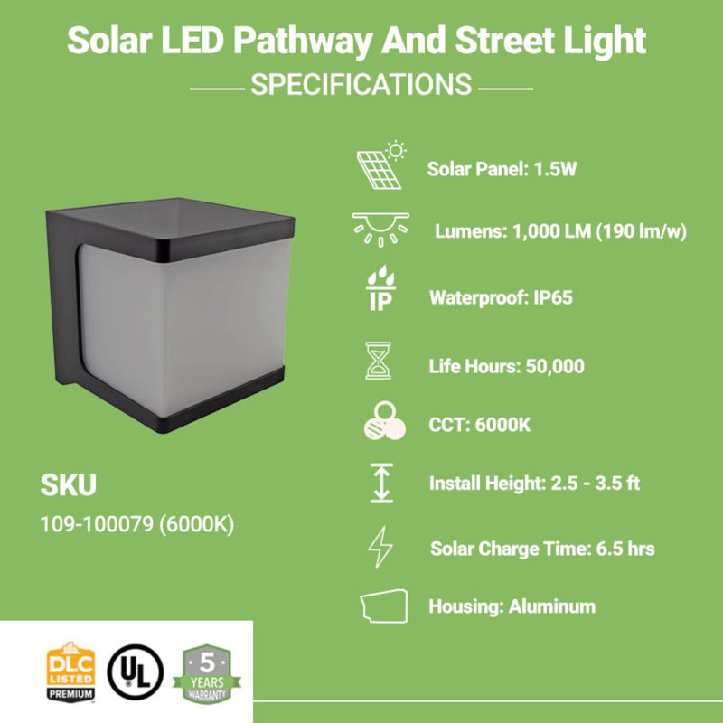 specifications of LED Solar outdoor light 