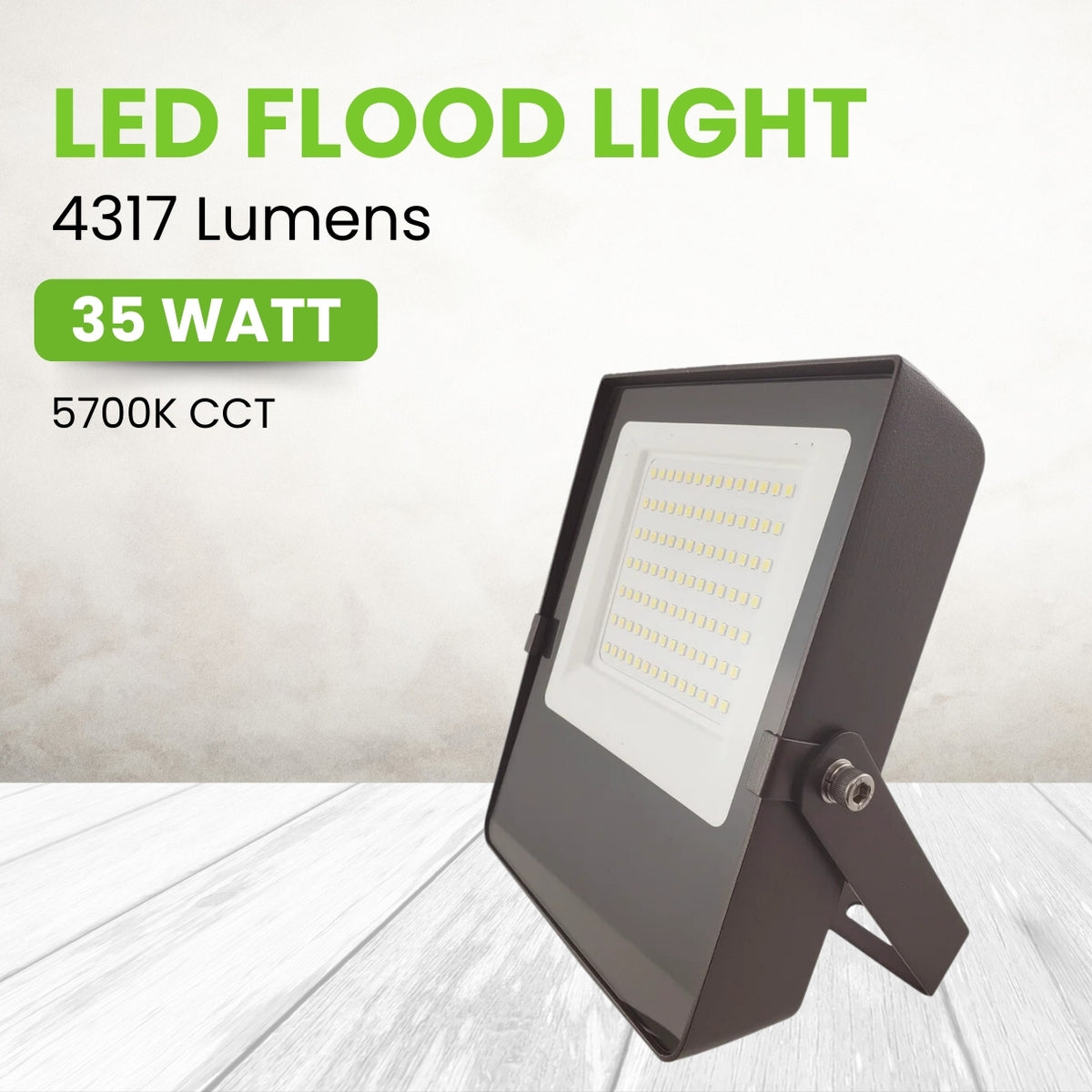LED Flood Light - FL3 - 35W - 4317lm - Flood Mount - (UL+DLC 5.1 Premium)