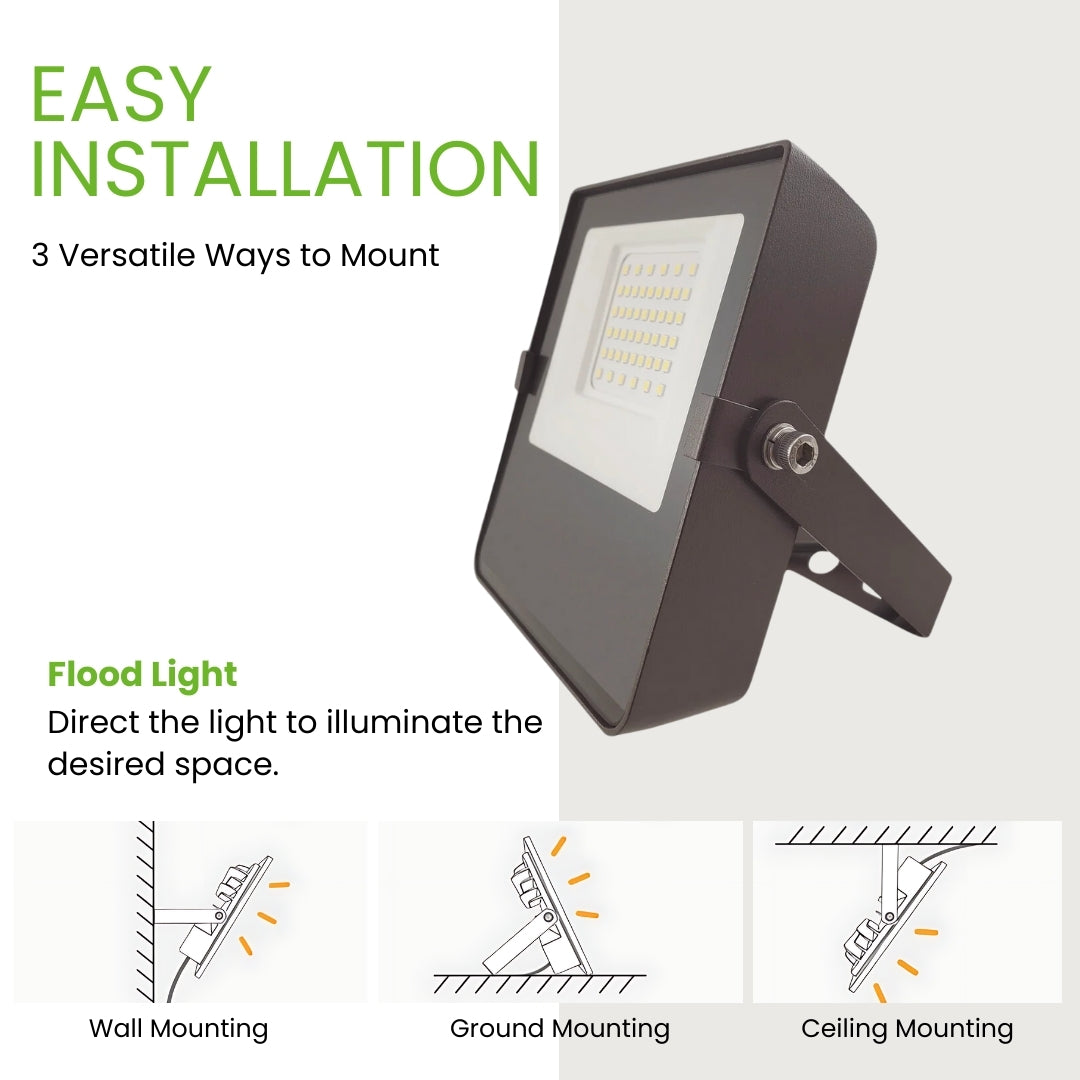LED Flood Light - FL3 - 35W - 4317lm - Flood Mount - (UL+DLC 5.1 Premium)
