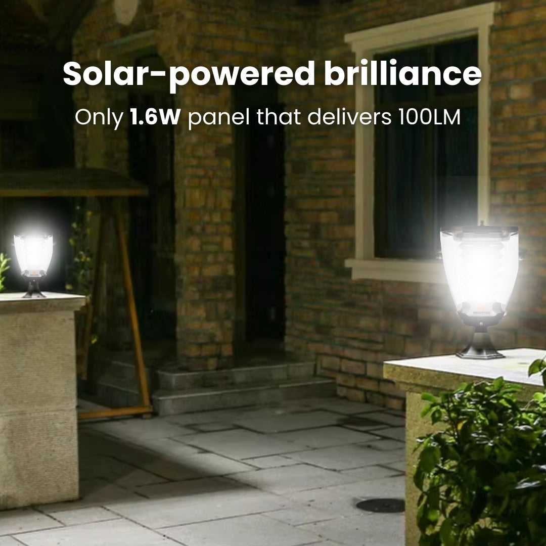 Solar LED Post Top Light - LED Street Lamp - 100LM