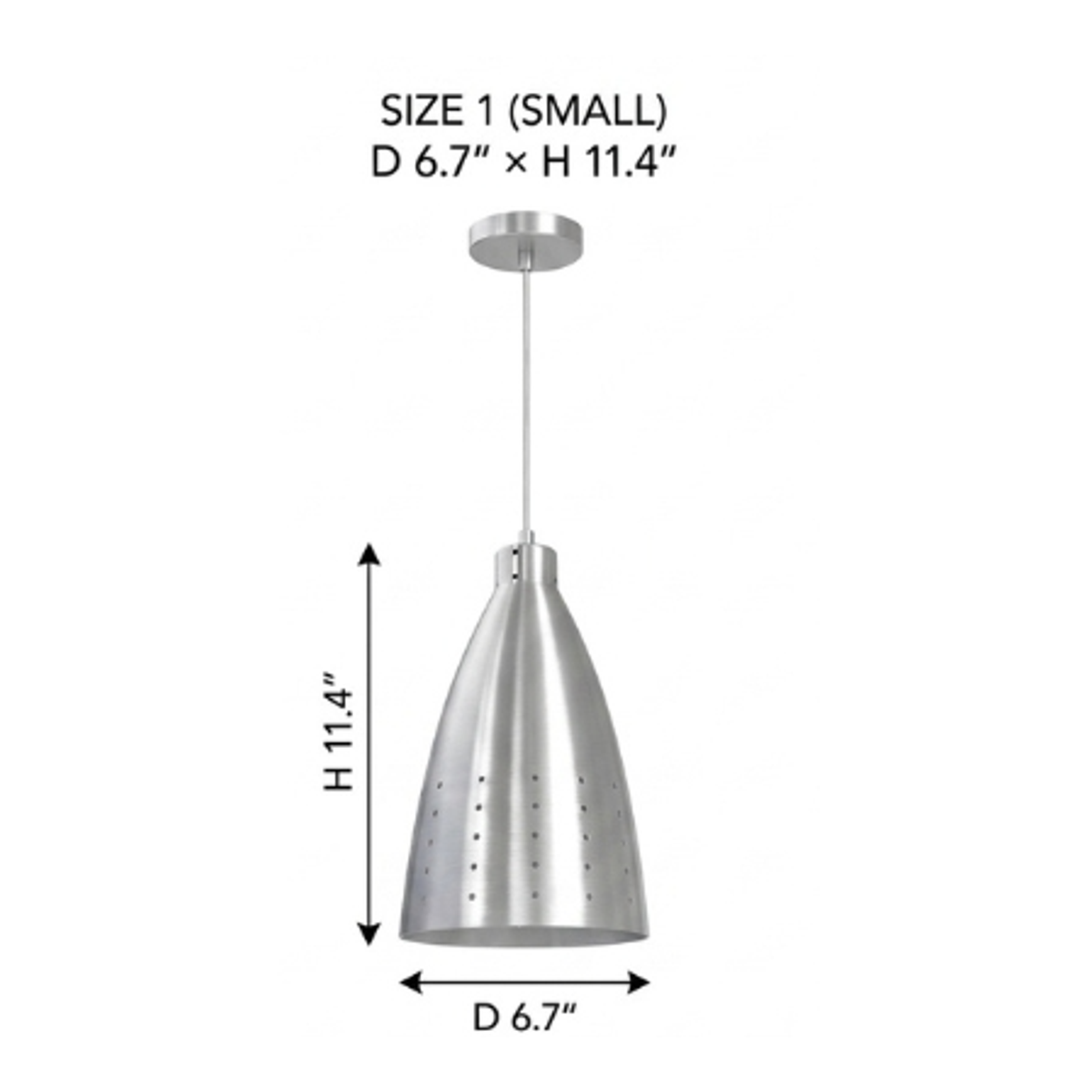 Silver Aluminum Pendant Light for Kitchen Island, Dining Room & Modern Interiors