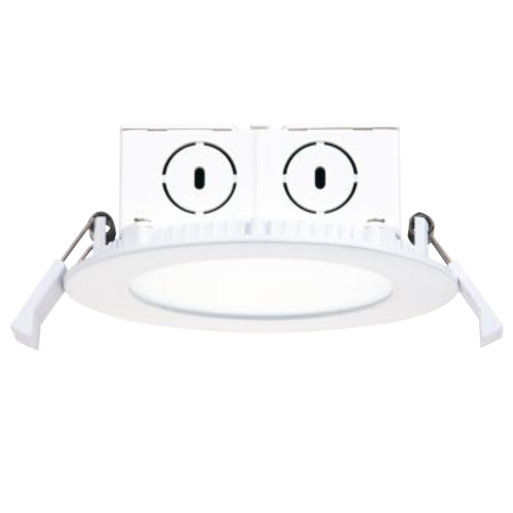 LED flat J-box Downlight - 4inch - 8W - 500lm - 12 Pack - Dimmable - UL