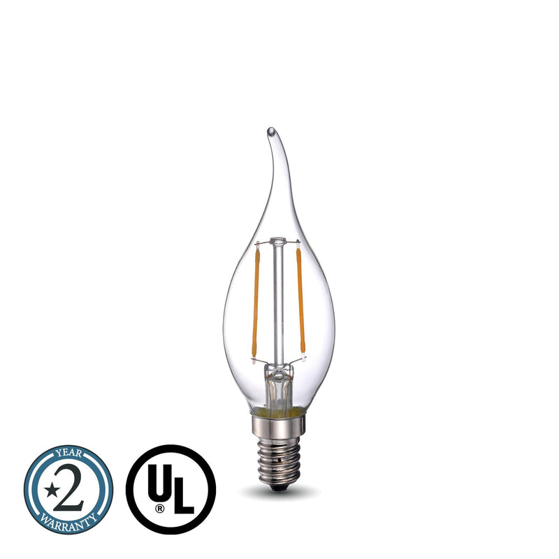 40 Watt Equivalent LED Amber Light Bulb E12 Dimmable BA11 - Green Light Depot