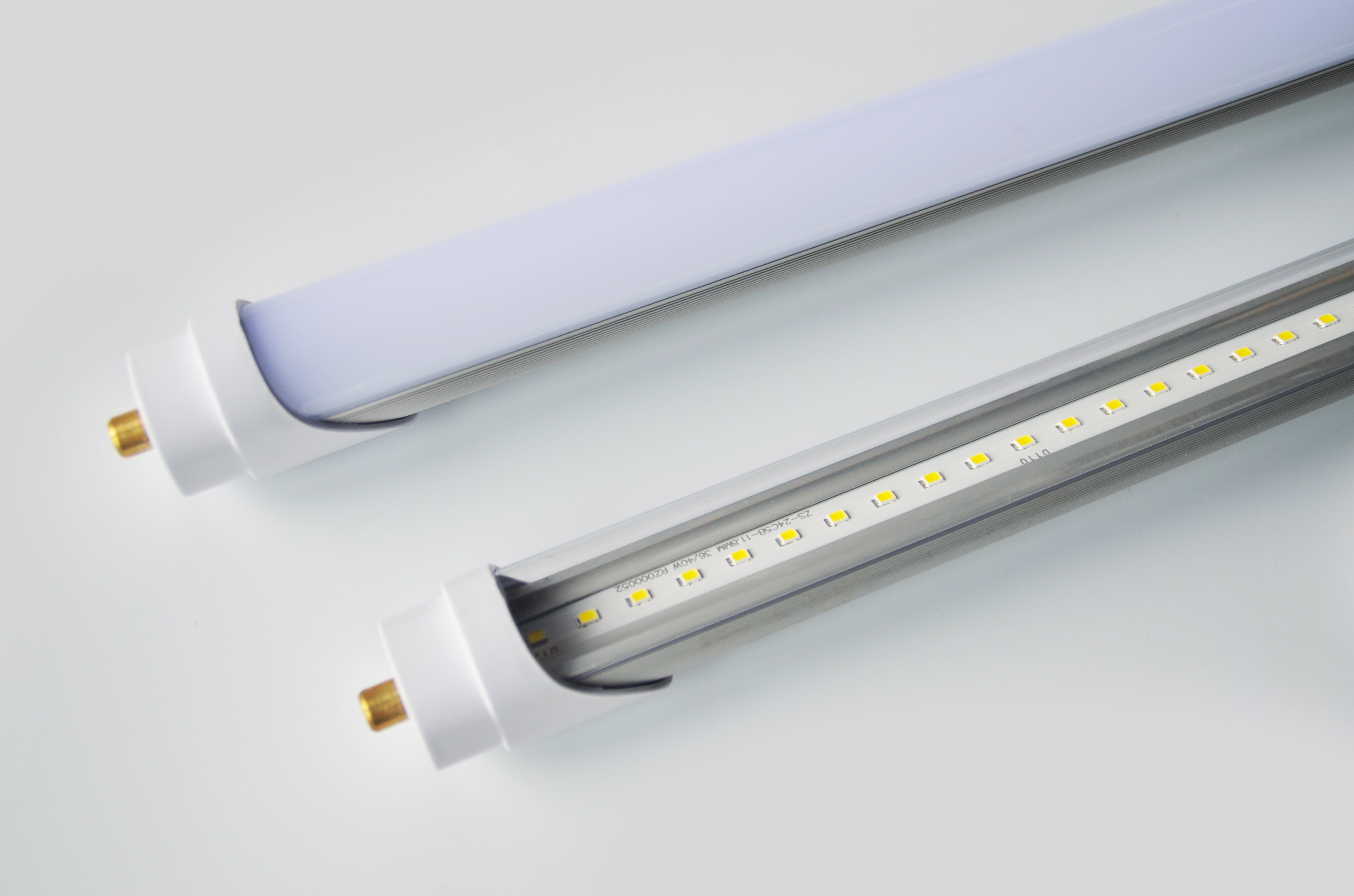 8ft 40W LED Linear Tube Light - FA8 Socket Ballast Bypass – Clear – 10 or 20 Pack –V2 ( ETL)