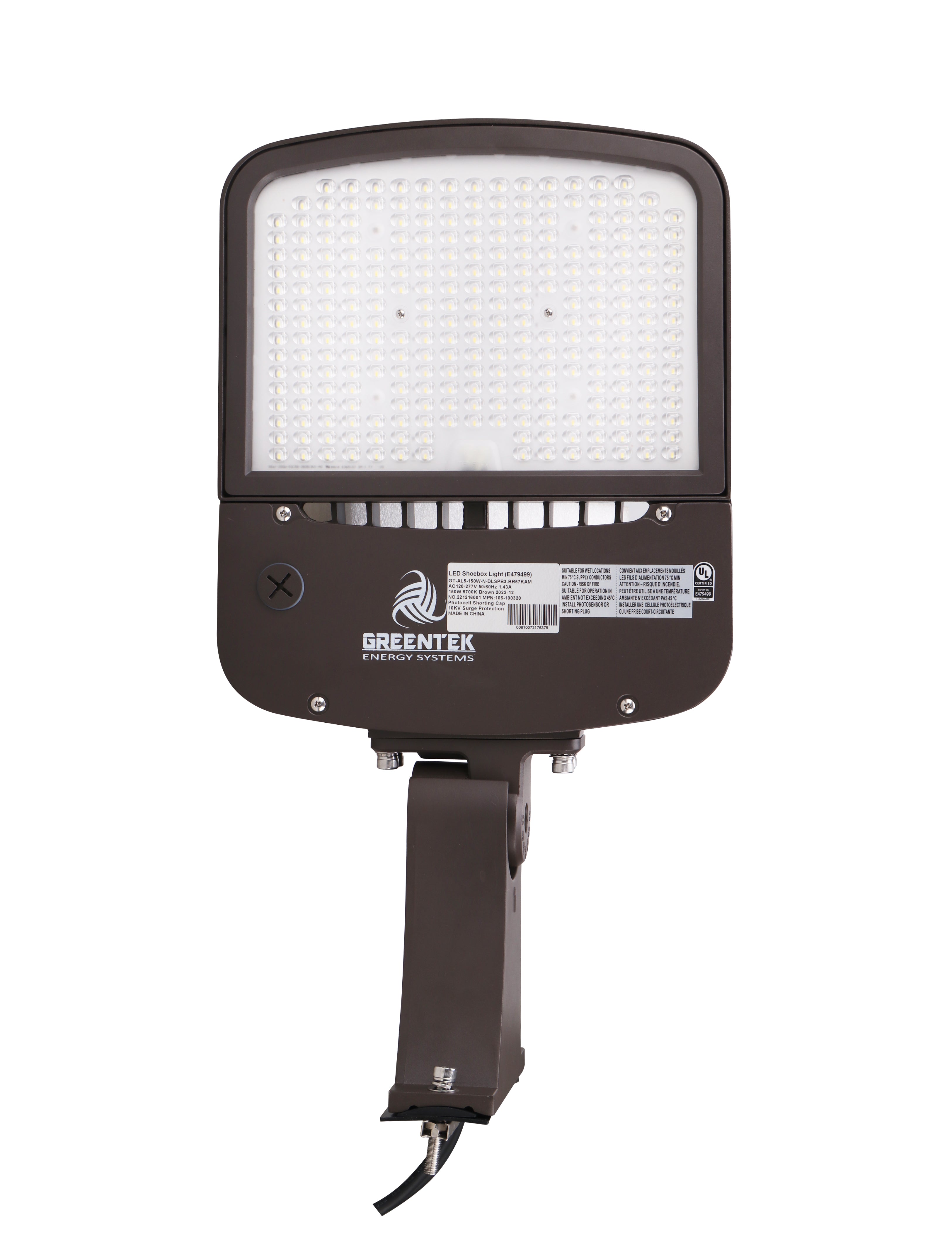Street Light - 150W - 22,200 Lumens - Shorting Cap - Direct Mount - AL5 Series - High Voltage - UL+DLC 5.1