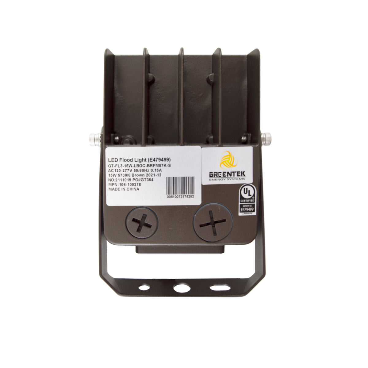 LED Flood Light - FL3 - 15W - 1968lm - Flood Mount - (UL+DLC 5.1 Premium)