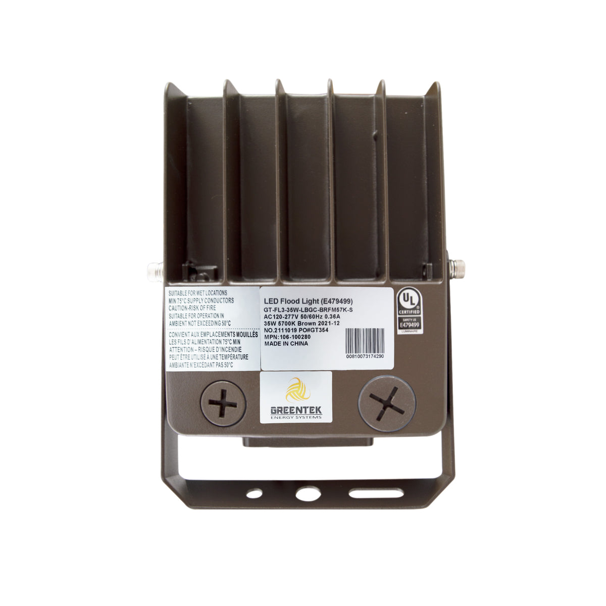 LED Flood Light - FL3 - 35W - 4317lm - Flood Mount - (UL+DLC 5.1 Premium)