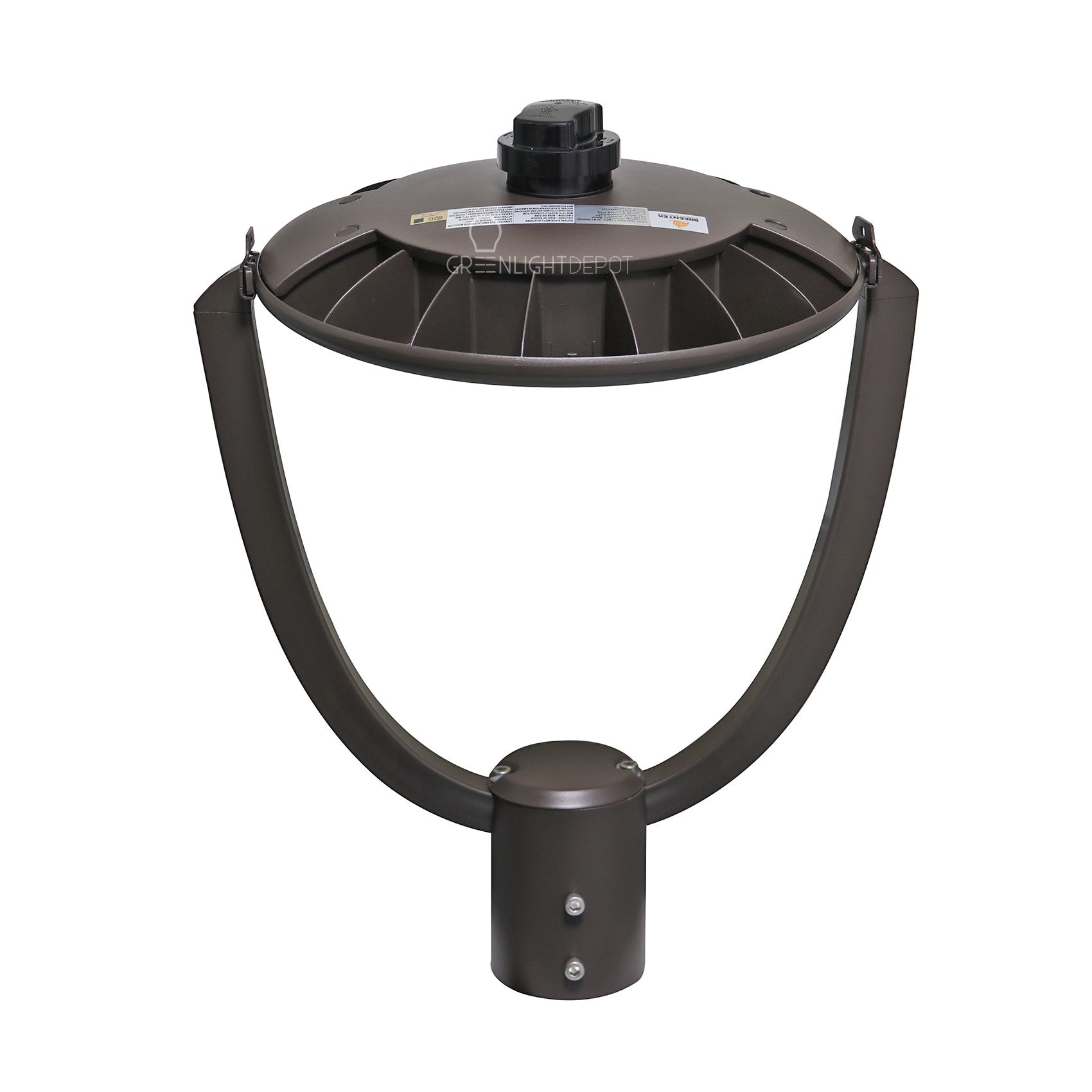LED Post Top Lamp – 55W – Outdoor LED Post Top Light – Selectable 3000K/4000K/5000K – Bronze – UL & DLC 5.1 Premium