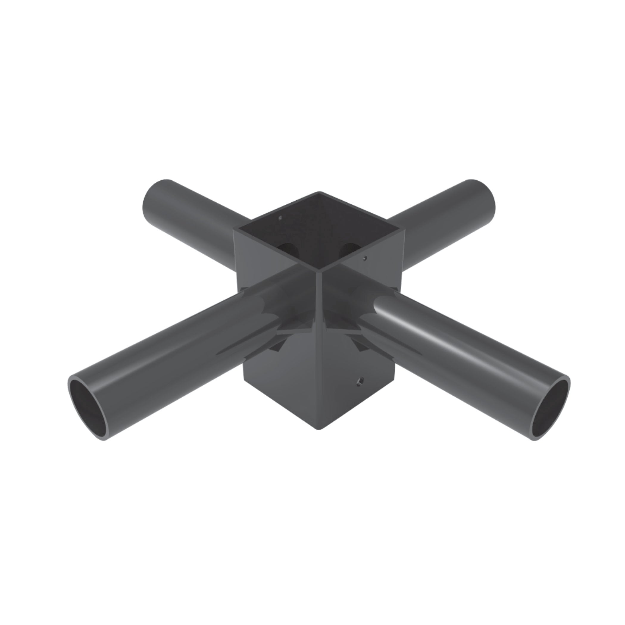 LED Shoebox Adapter Mount -Square to Round Pole - Four Heads - 4" base