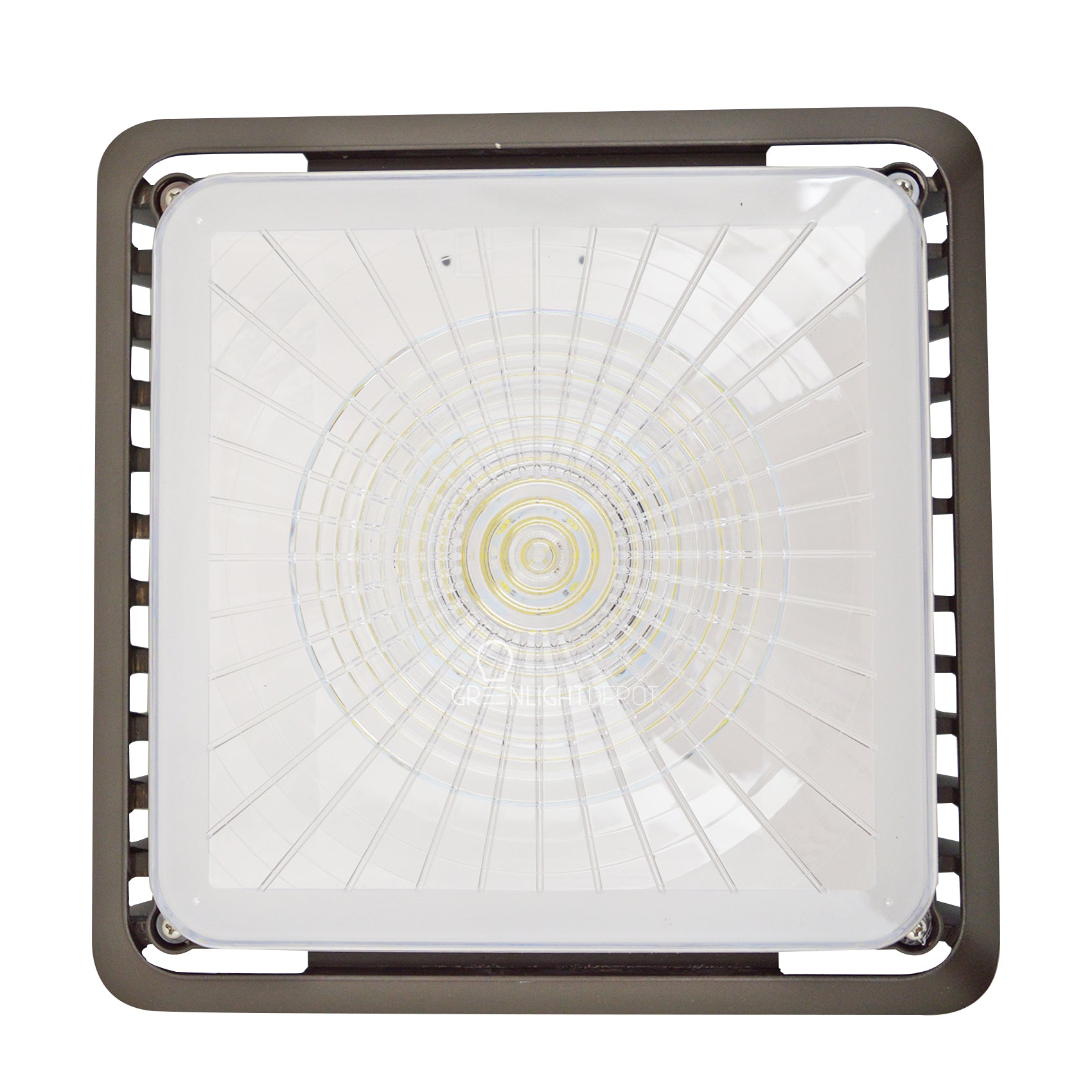 LED Canopy Light - 100W Outdoor Parking Garage Light - (UL+DLC Listed) - Bronze