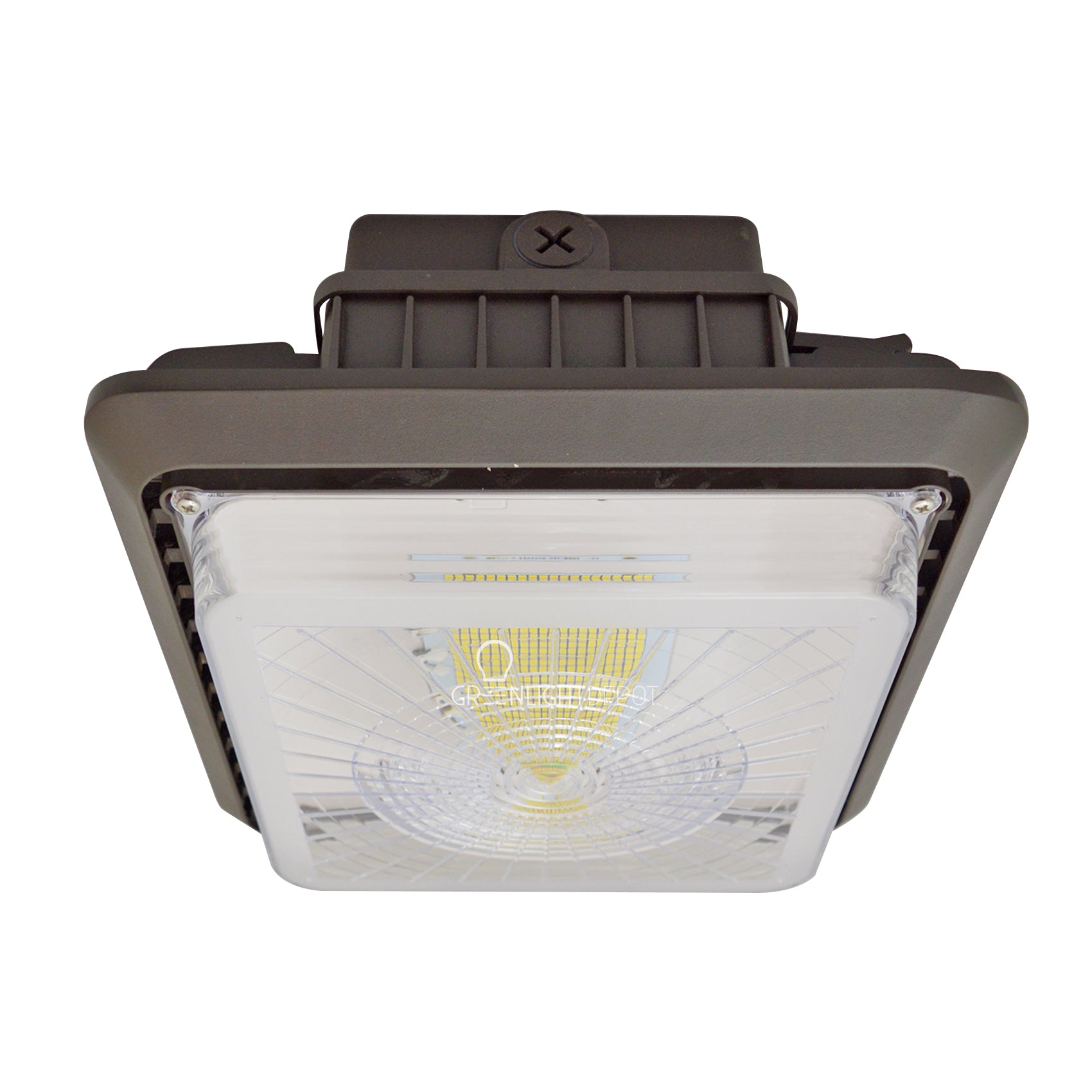 LED Canopy Light - 100W Outdoor Parking Garage Light - (UL+DLC Listed) - Bronze