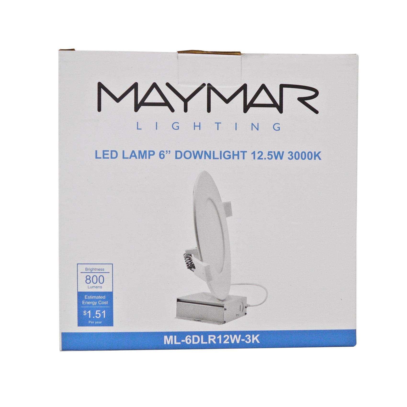 LED Downlight driver remote - 6inch - 12.5W - 800lm - CRI80 - Dimmable - 12 Pack - ETL