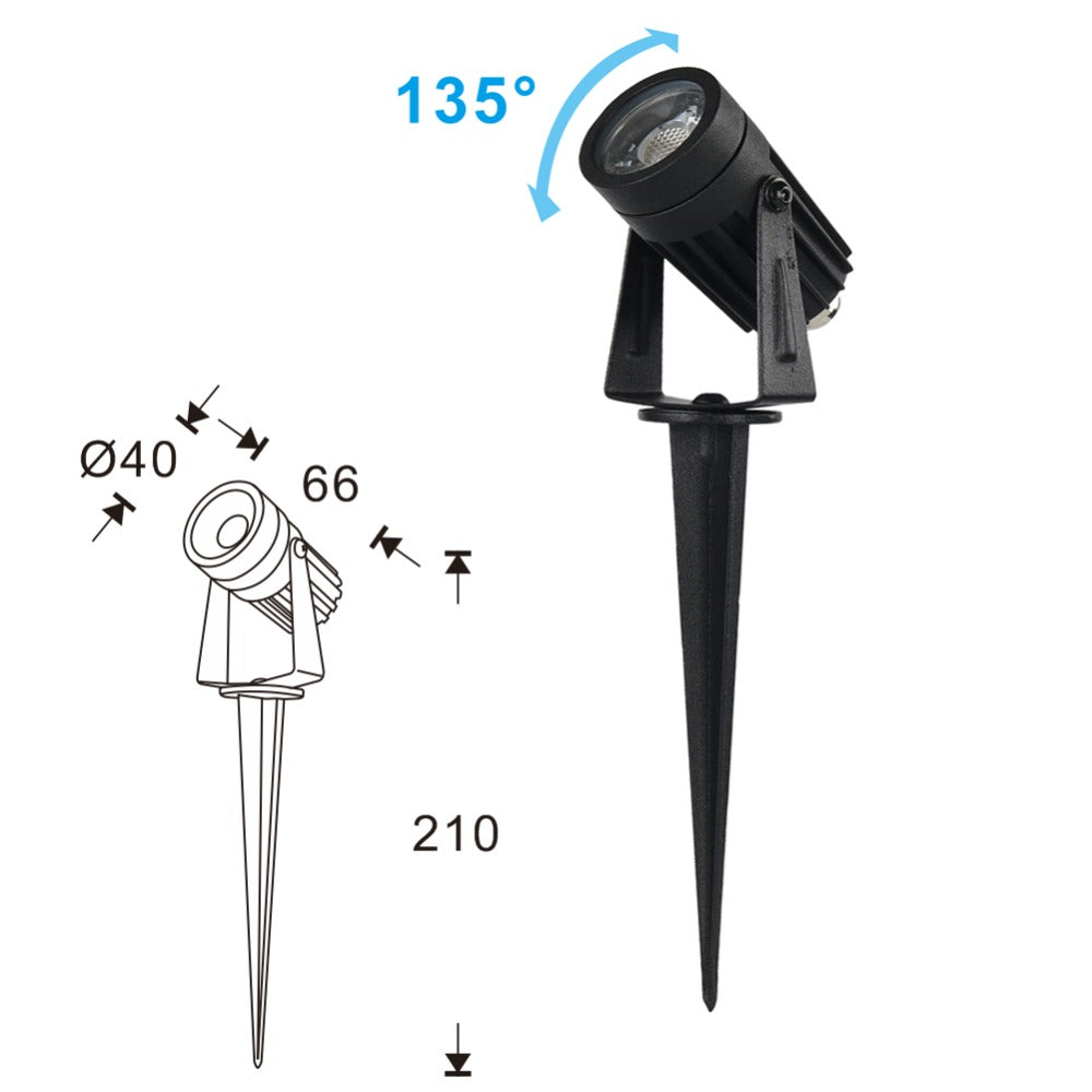LED Landscape Light - 3W - 200Lm - Accent Light - Stake Mount