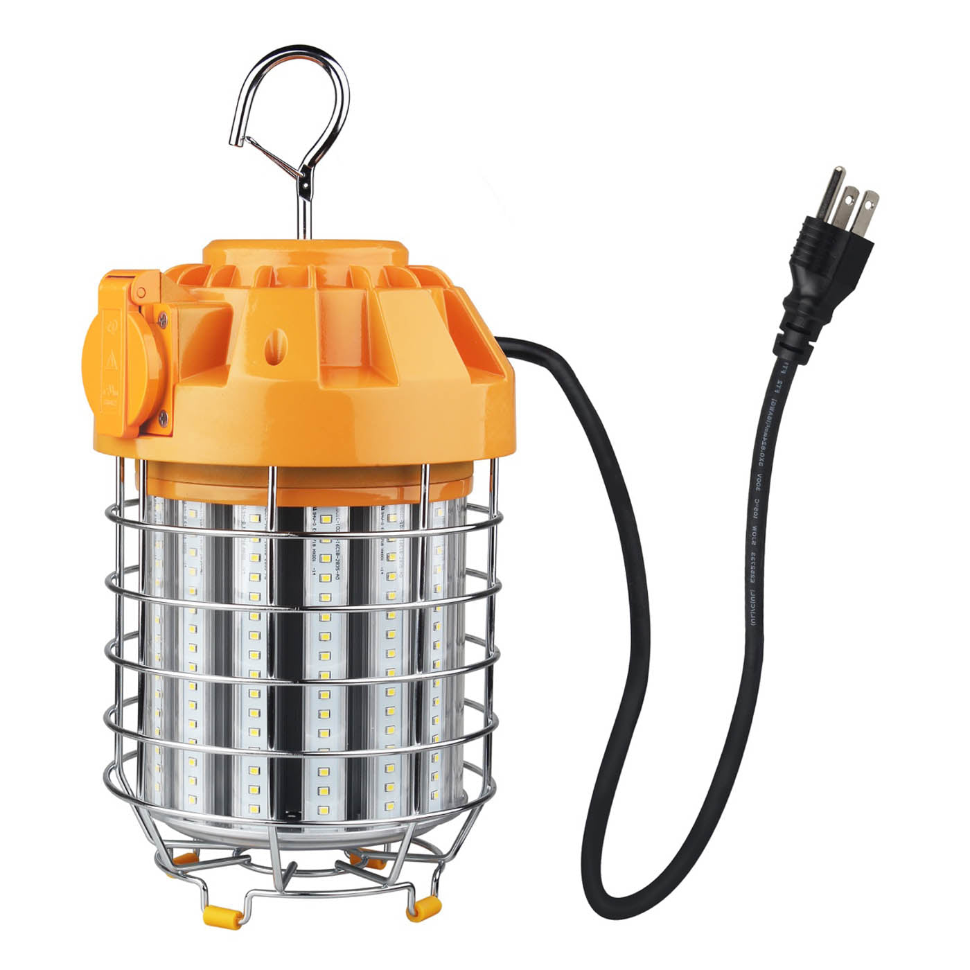 60W LED Temporary Construction Light - 7800 Lumens - Hook Mount - Linkable - UL