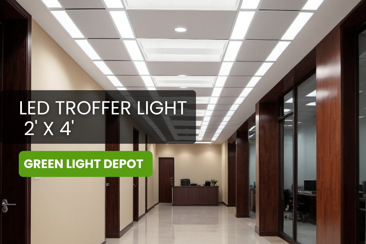 Durable 2' x 4' LED Troffer Light – High-Performance Lighting Fixture