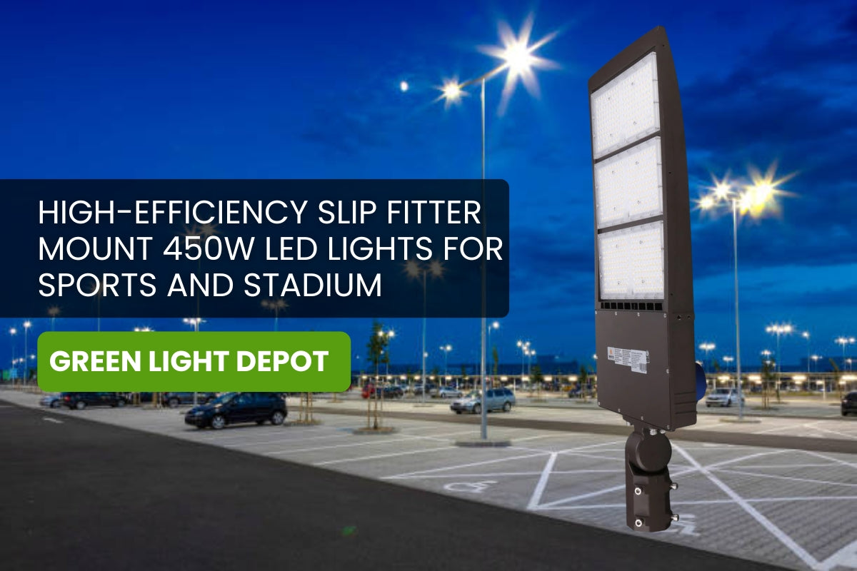 High-Efficiency Slip Fitter Mount 450W LED Lights for Sports and Stadium Lighting