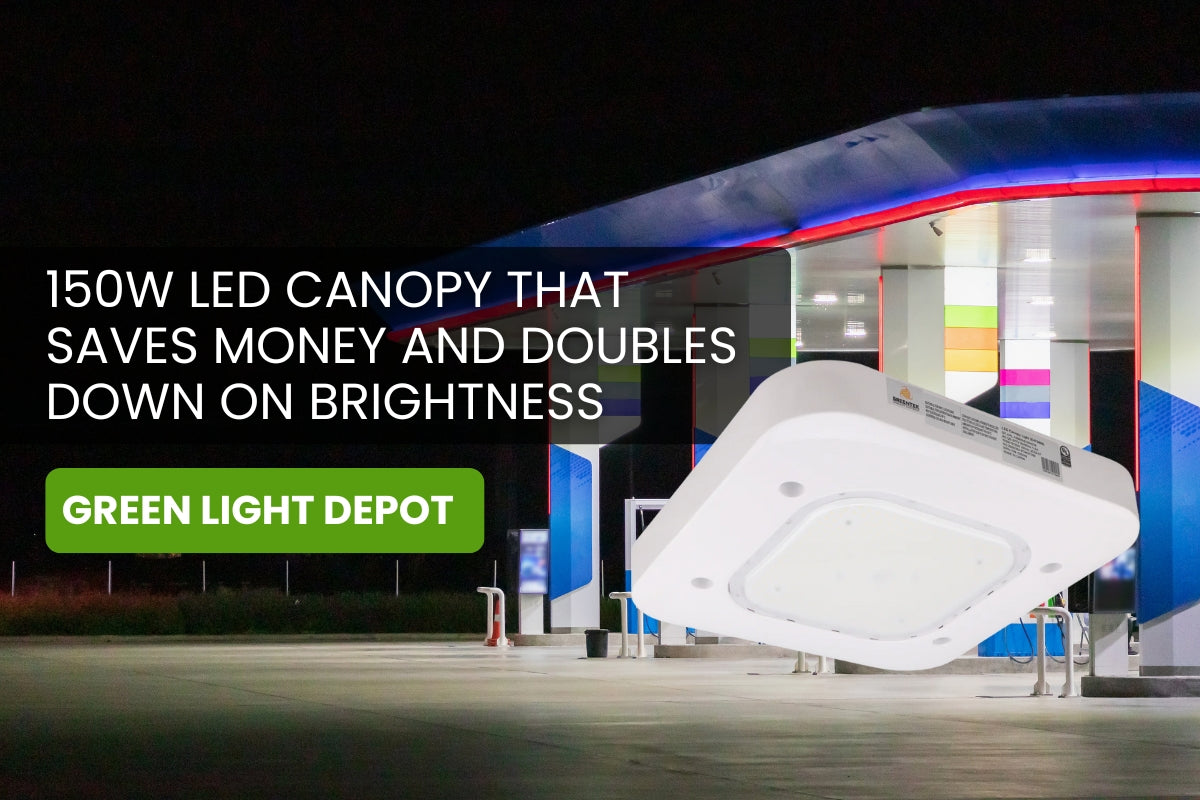 Brilliant Canopy Lighting with 150W LED – The Trusted Upgrade for Safer, Energy-Efficient Gas Stations