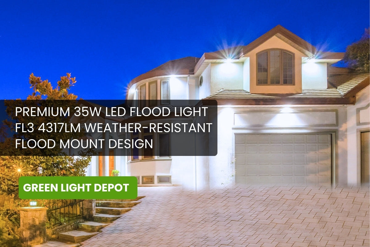 Premium 35W LED Flood Light – FL3 – 4317lm Weather-Resistant Flood Mount Design
