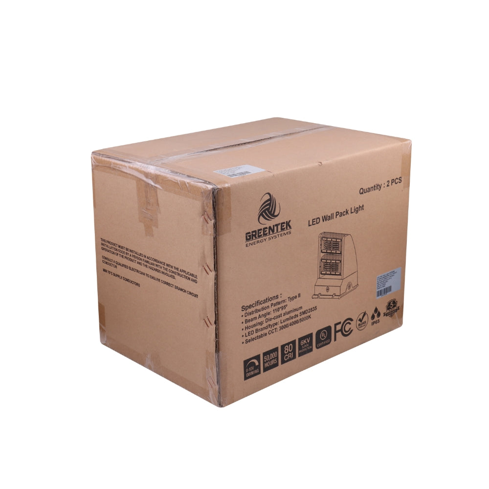 LED Rotatable Wall Pack w/ JBox- 80W - Tunable CCTs - RWP3 (UL+DLC)
