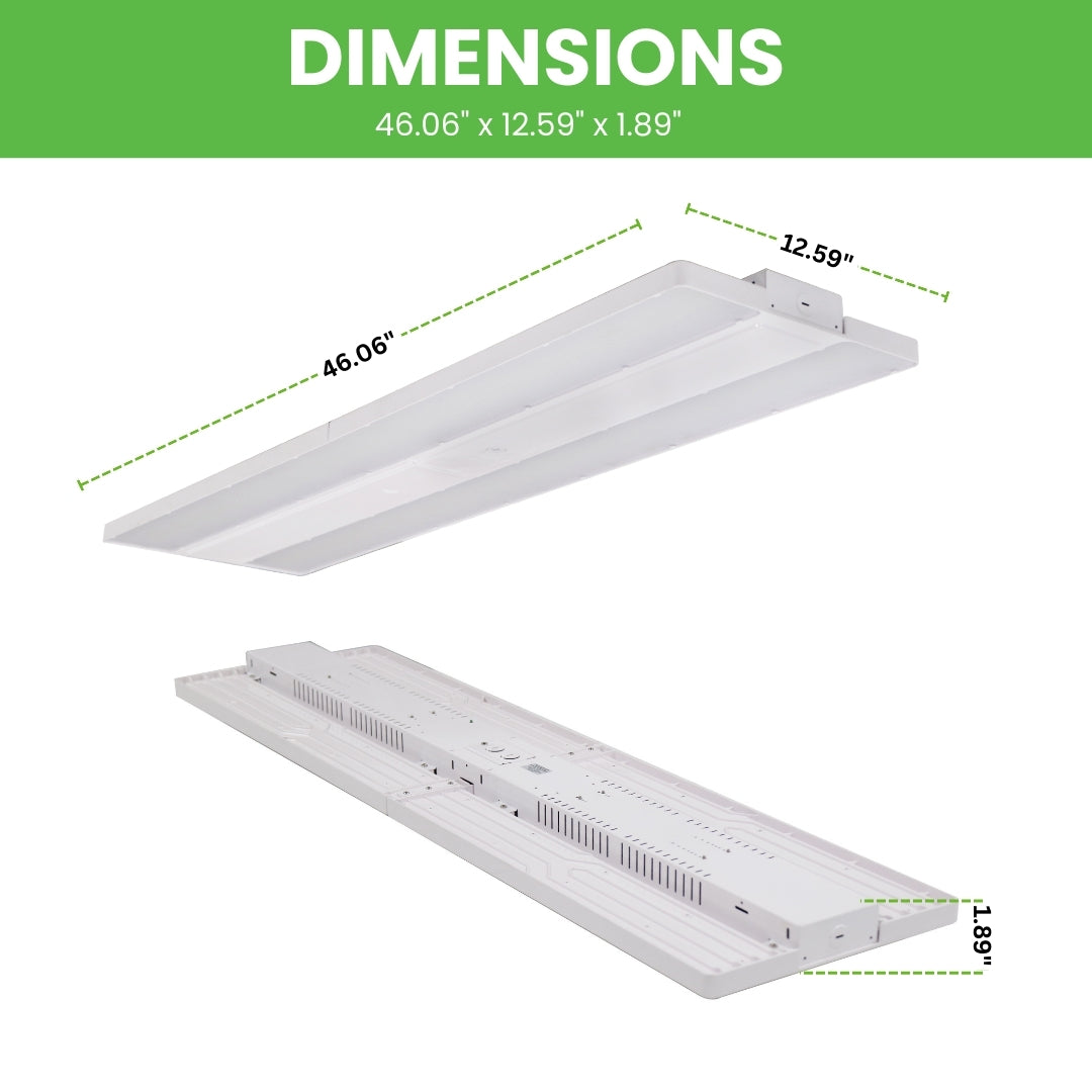 LED Linear High Bay - 500W - LB2 - Frosted Lens - 4ft - Chain Mount - (UL+DLC)