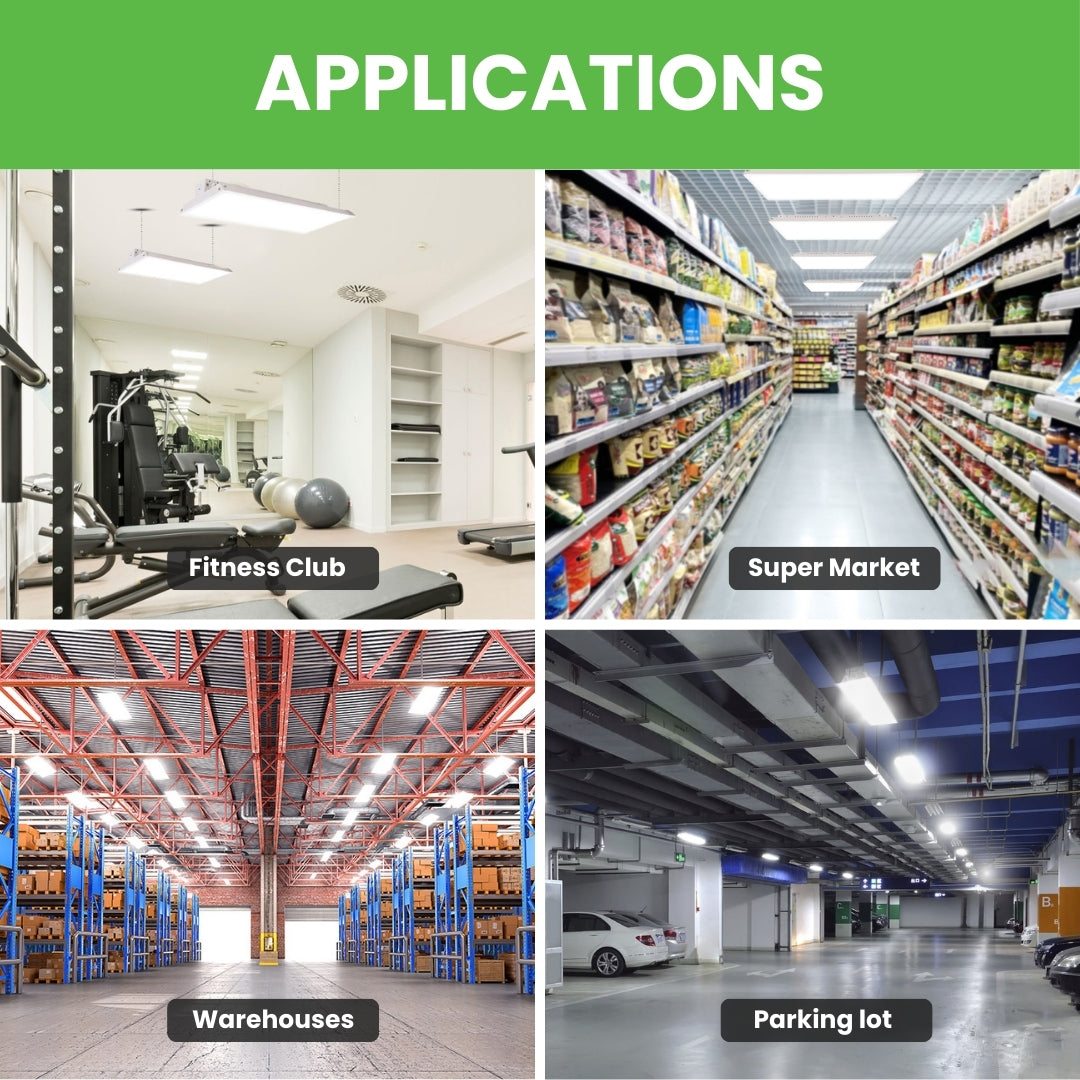 LED Linear High Bay - 500W - LB2 - Frosted Lens - 4ft - Chain Mount - (UL+DLC)