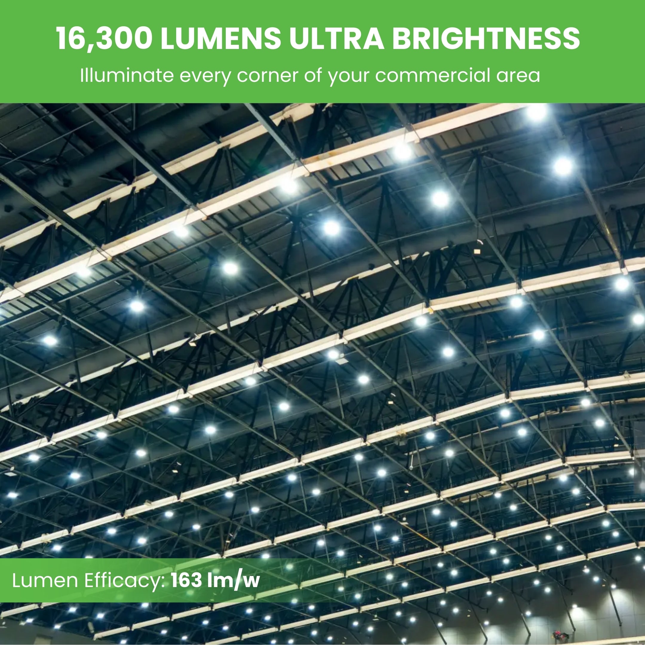 LED High Bay - 100W - 16,300 Lumens - Motion Sensor - UHBM - Hook Mount - UL+DLC5.1