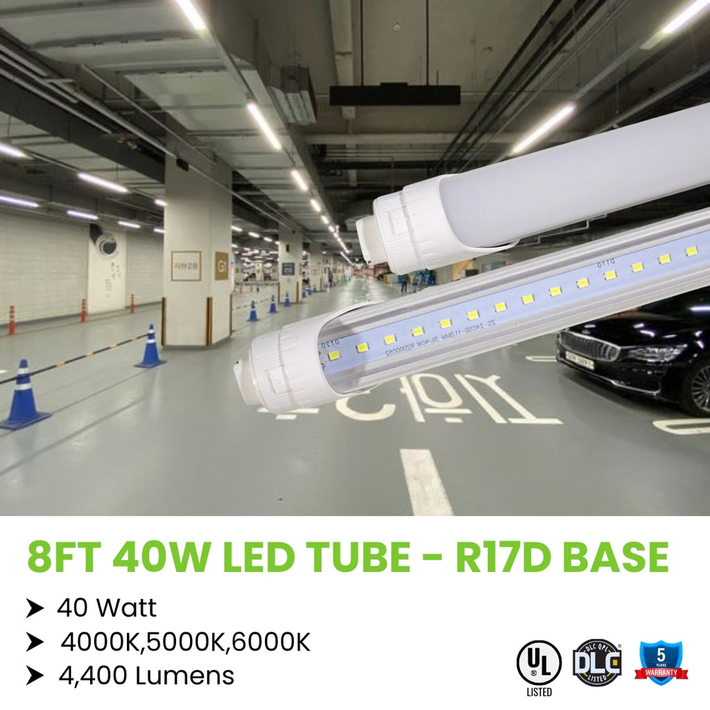 8ft 40W LED Tube | R17D High Output Base 20 Pack LED Tube In USA