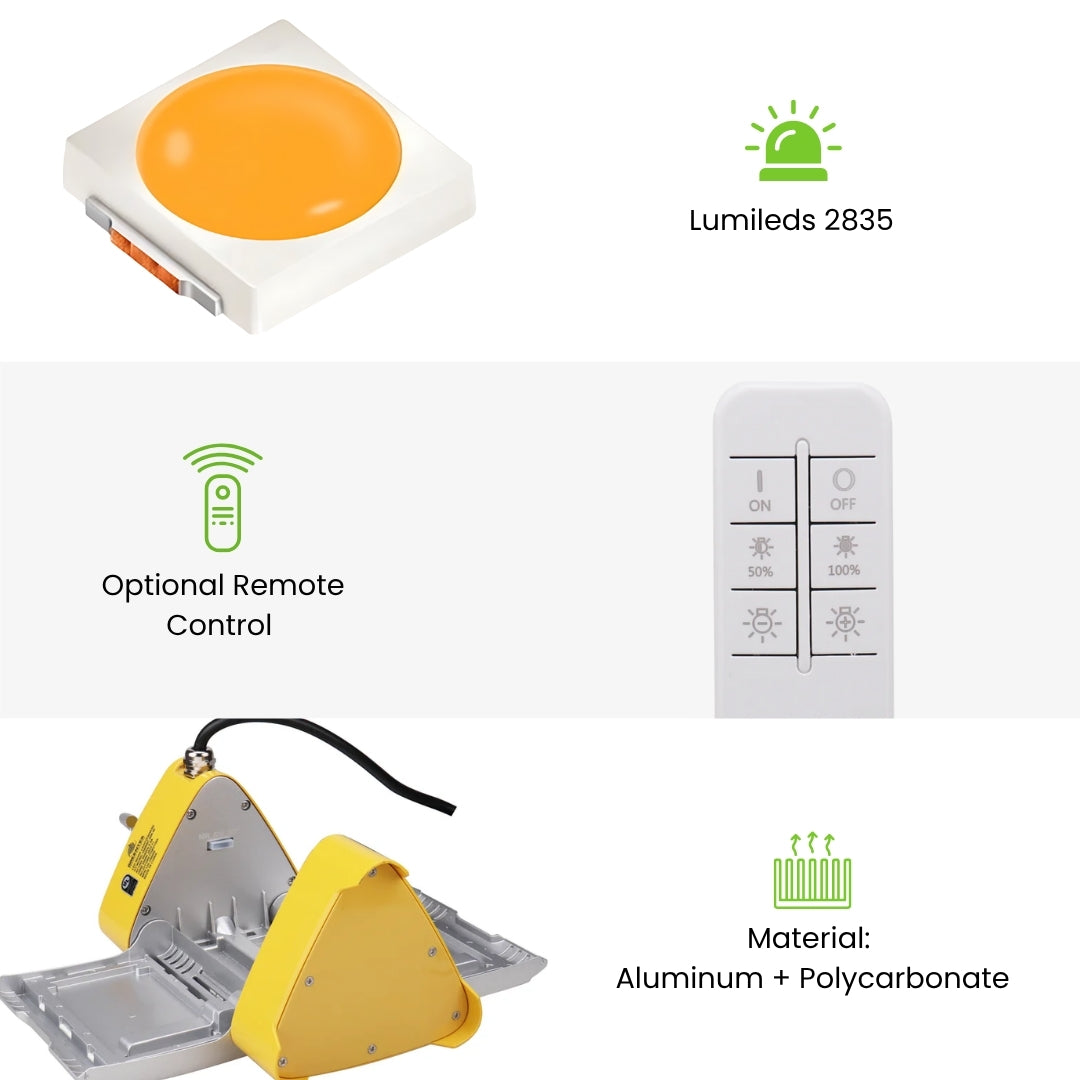 100W LED Temporary Work Light - Industrial LED Corn Light - 14,800 Lumens - Hook Mount - Linkable - UL